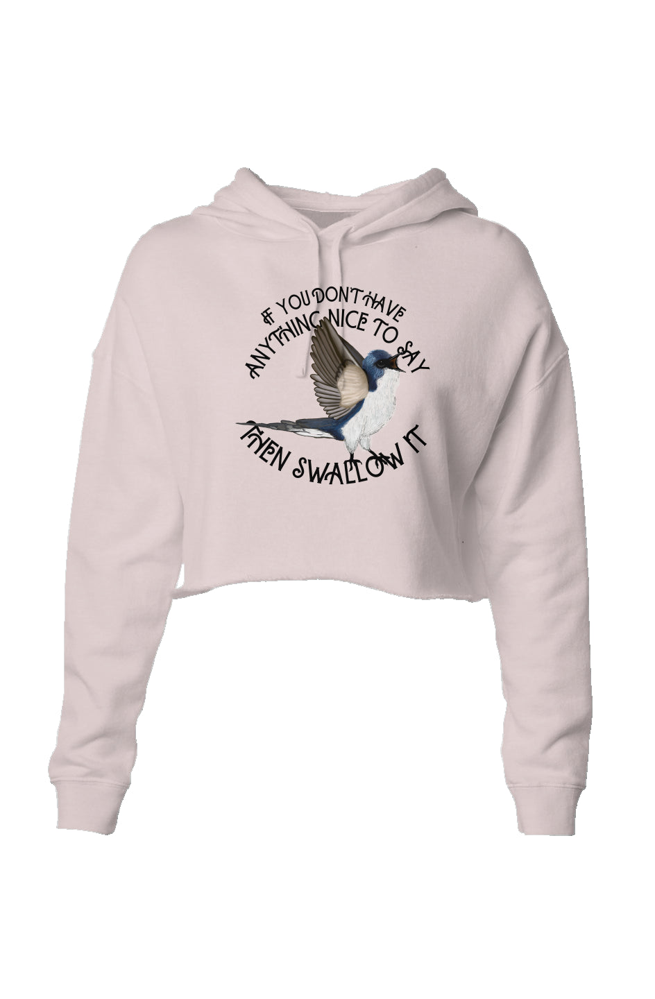swallow it Crop Hoodie