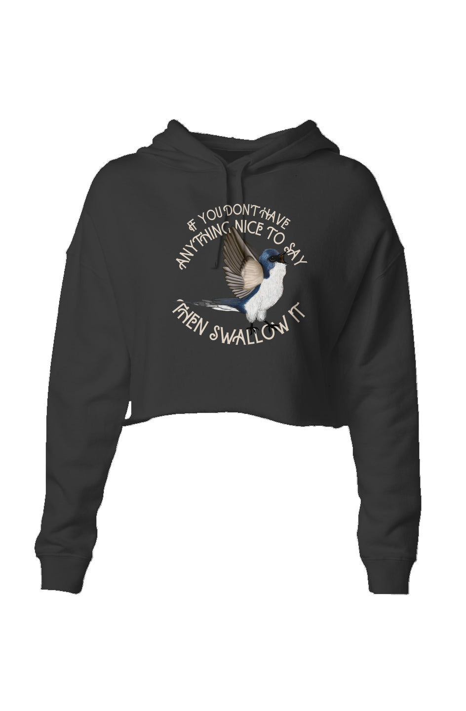 swallow it Crop Hoodie