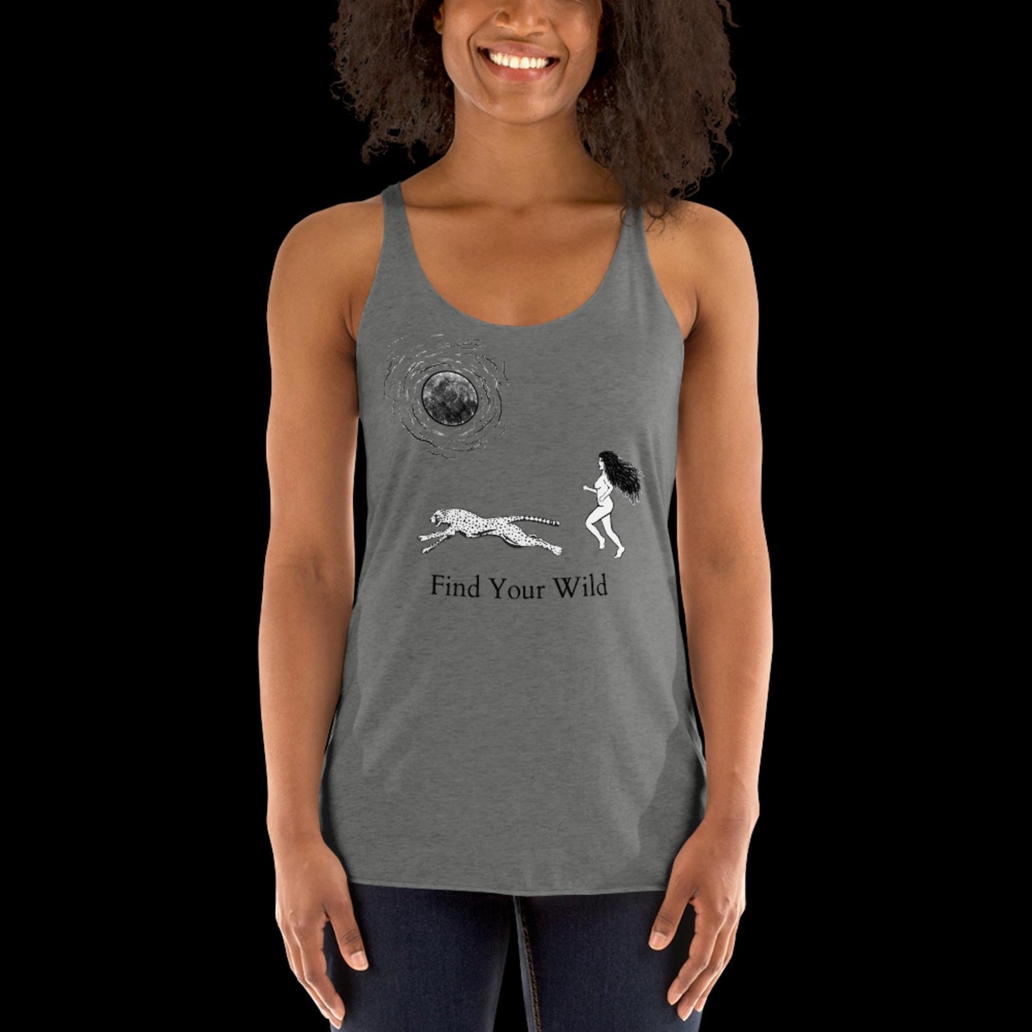 Cheetah Find Your Wild Light Colors Racerback Tank