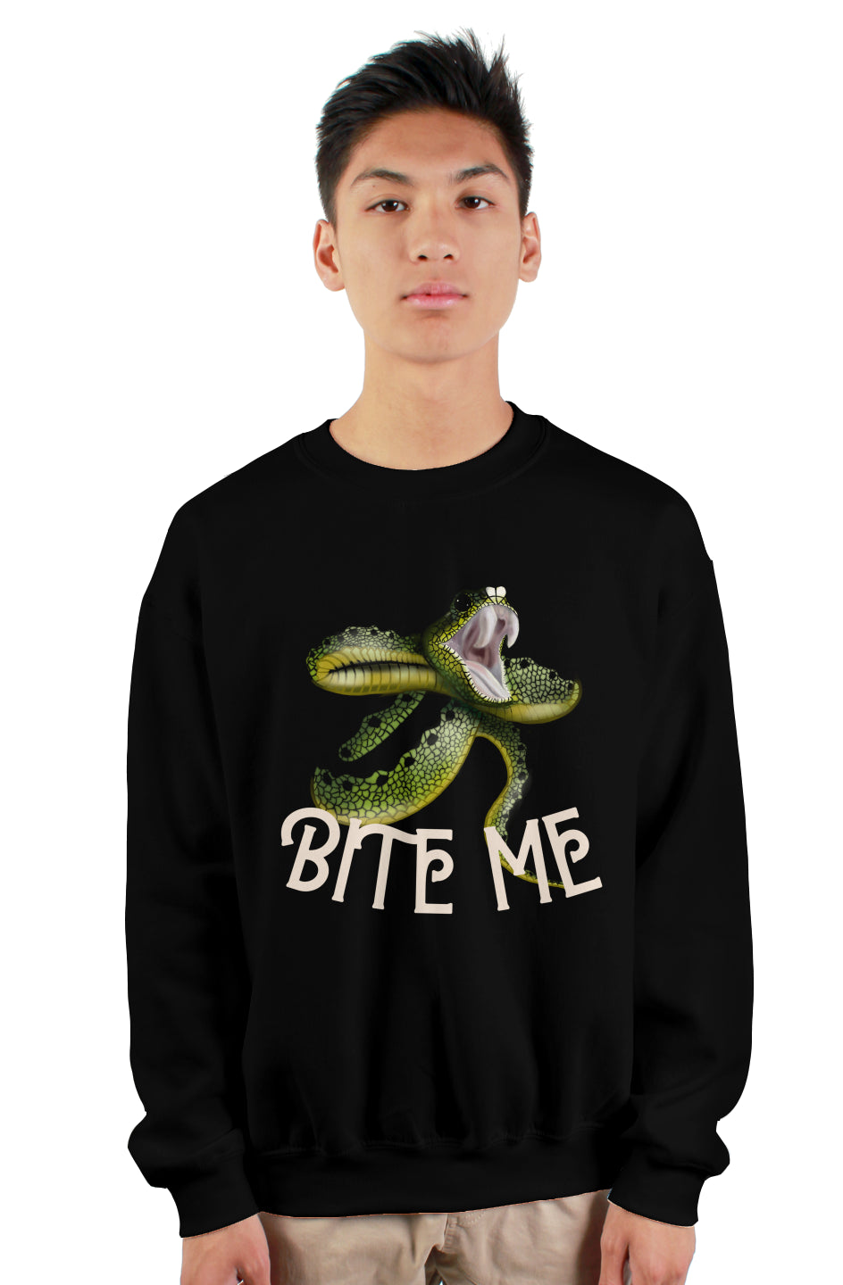 Bite Me heavy crewneck sweatshirt