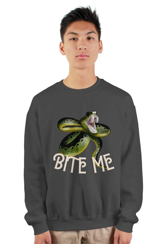 Bite Me heavy crewneck sweatshirt