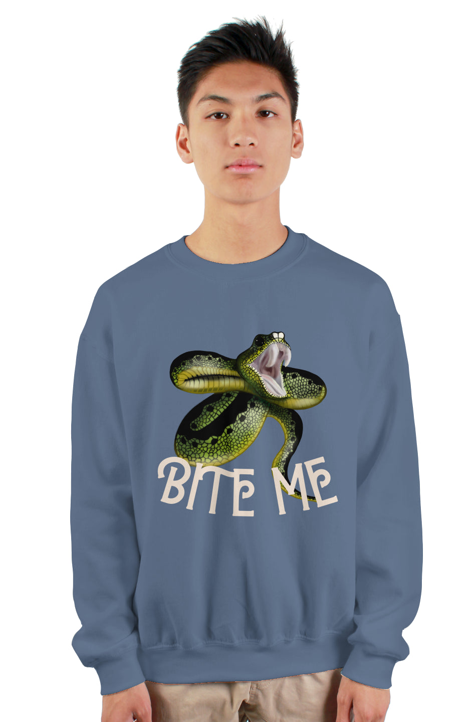 Bite Me heavy crewneck sweatshirt