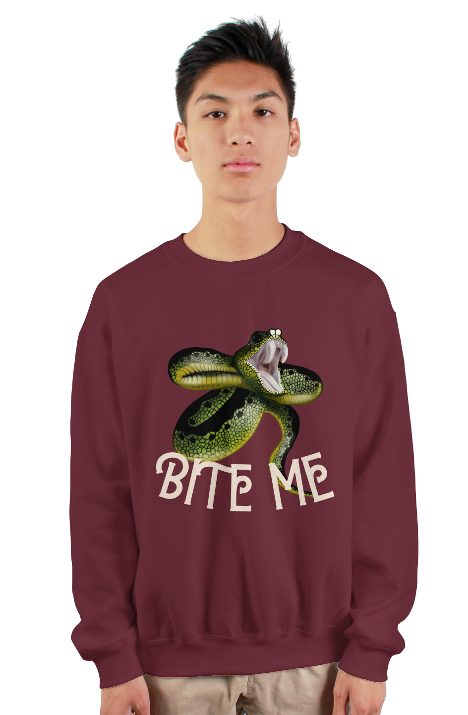 Bite Me heavy crewneck sweatshirt