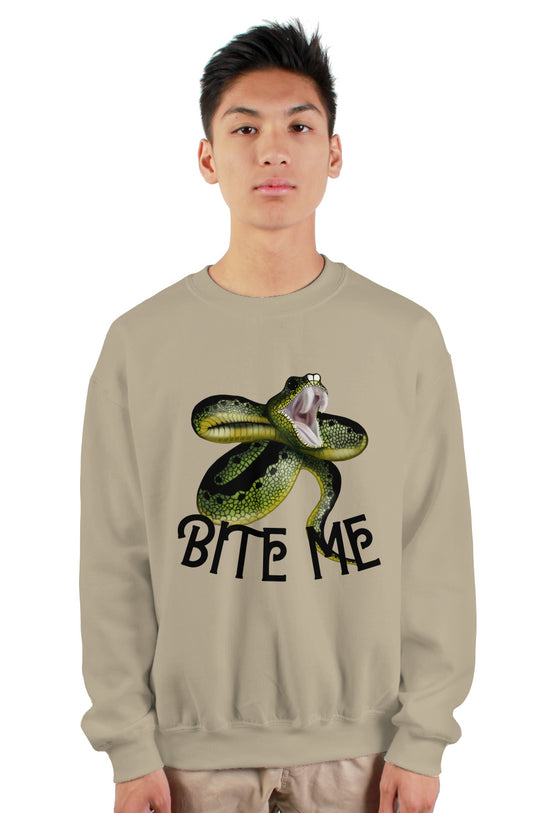 Bite Me heavy crewneck sweatshirt