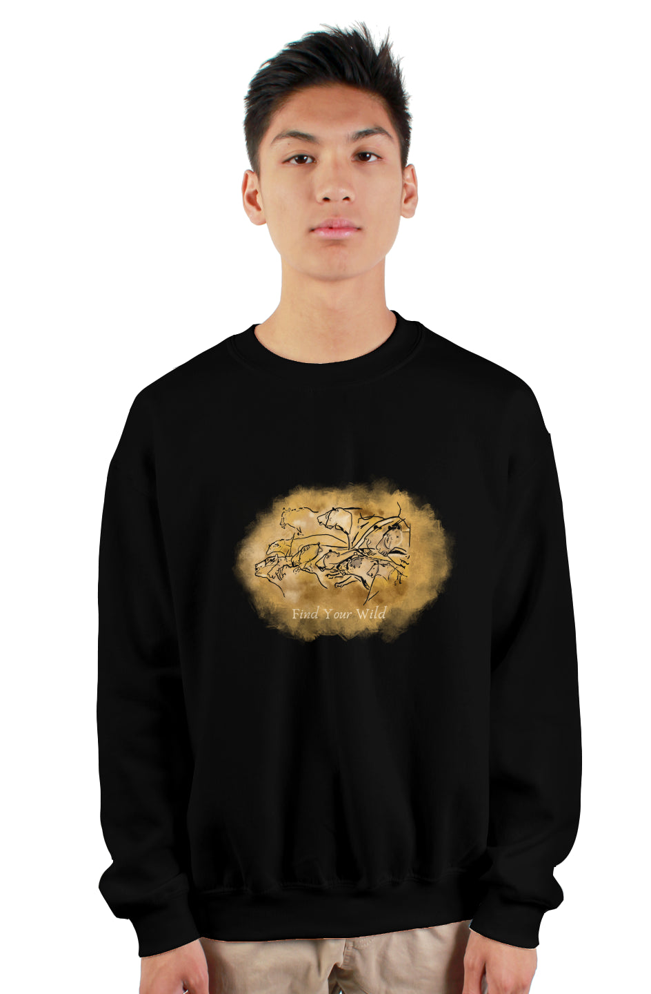 cave lions heavy crewneck sweatshirt