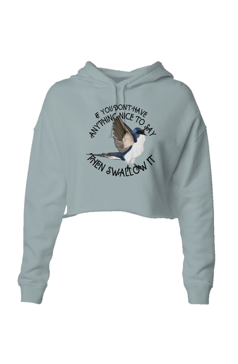 swallow it Crop Hoodie