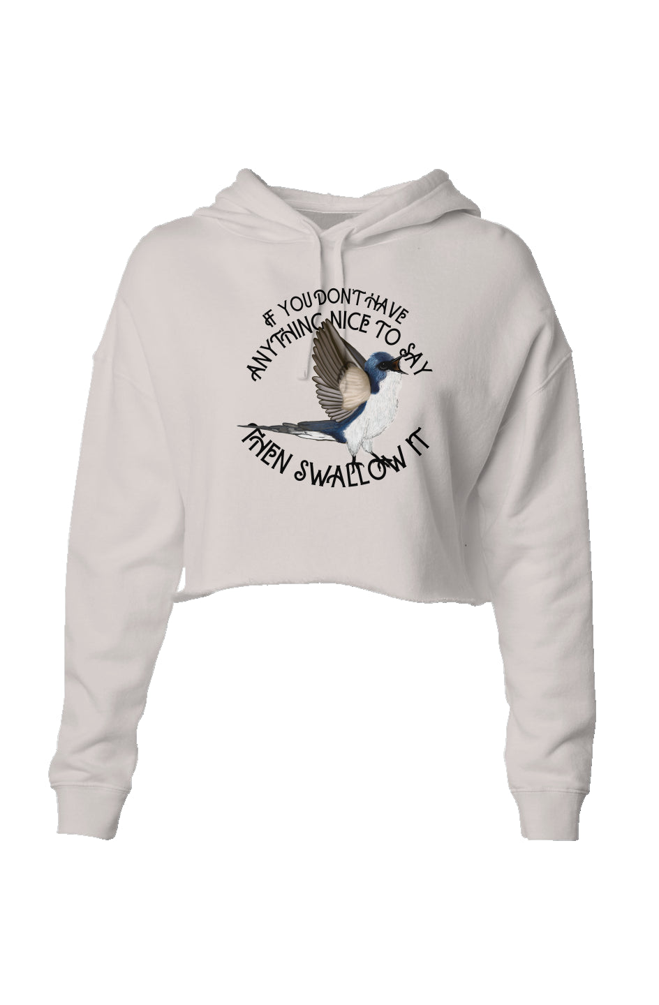 swallow it Crop Hoodie