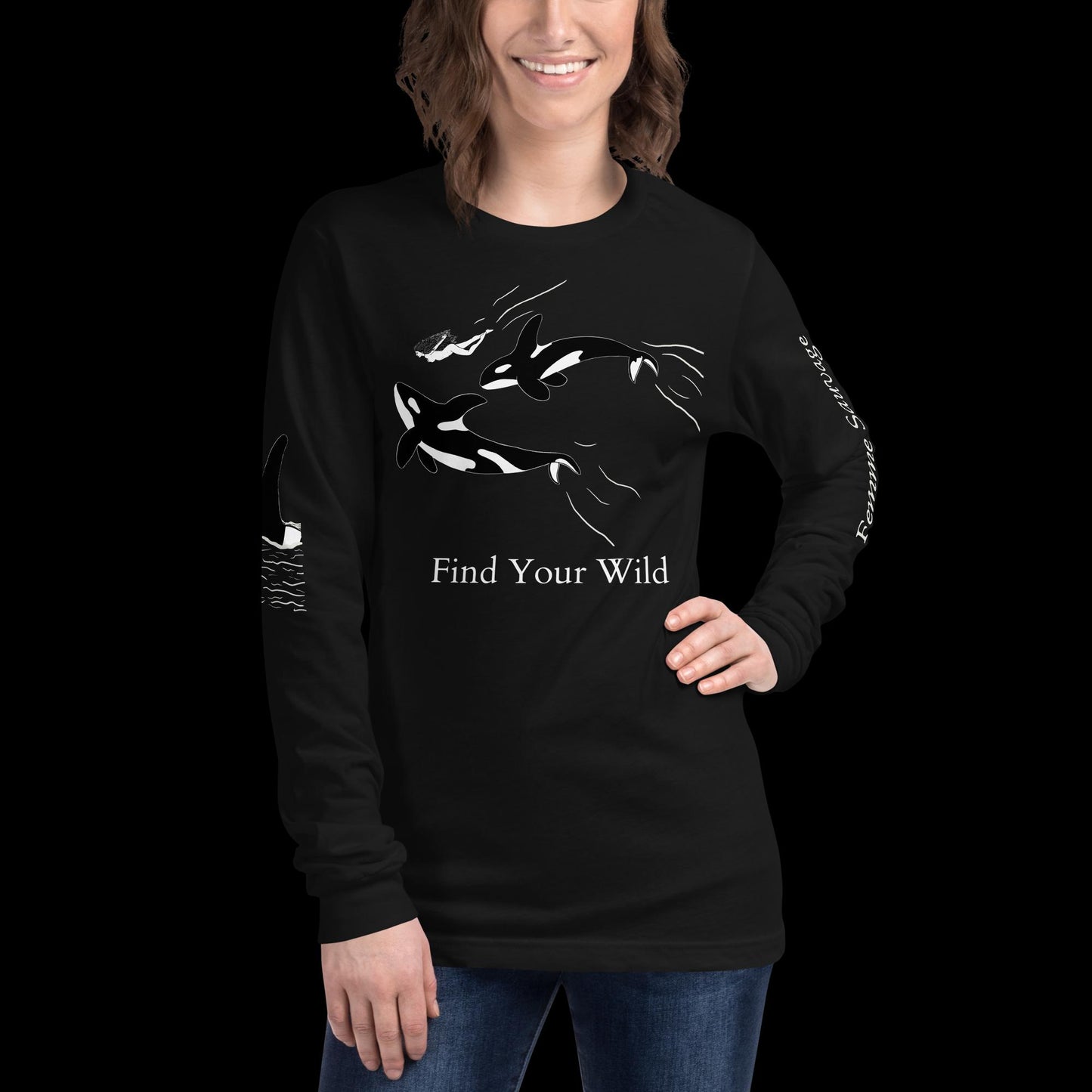 Orca Find Your Wild Dark Colors Long Sleeve Tee