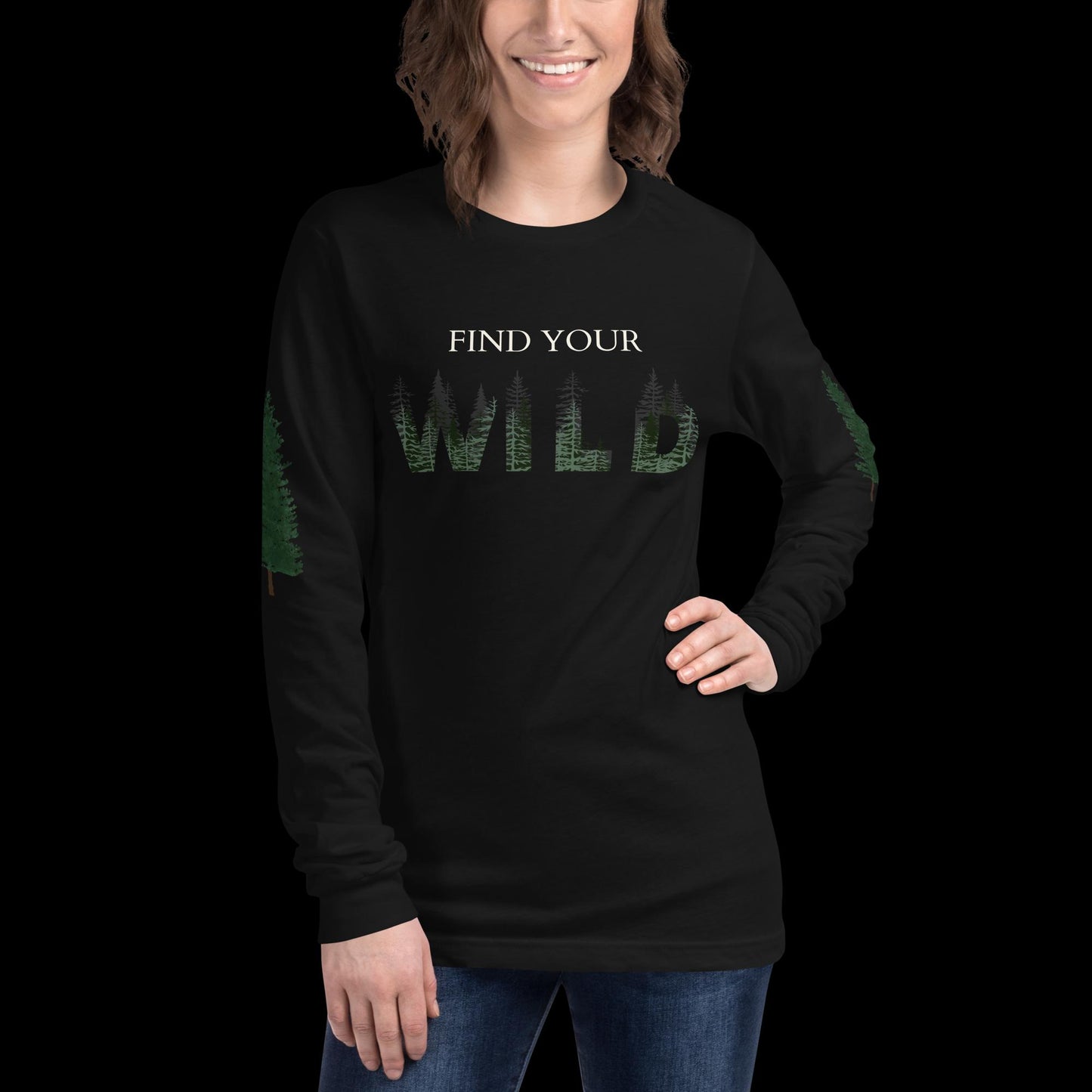 Find Your Wild Dark Colors Long Sleeve Tee