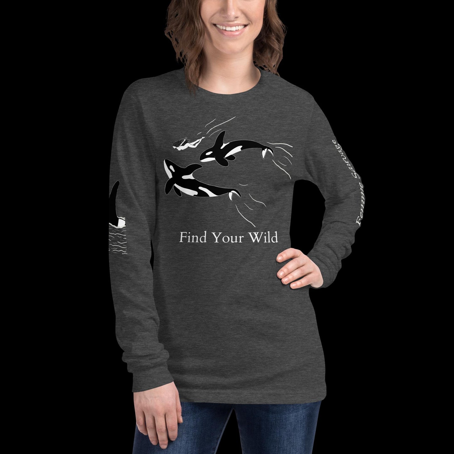 Orca Find Your Wild Dark Colors Long Sleeve Tee