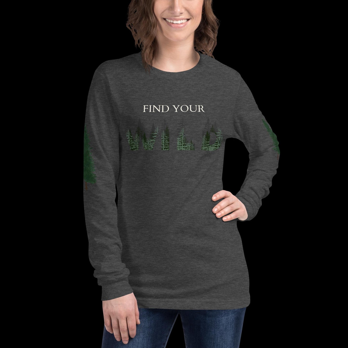 Find Your Wild Dark Colors Long Sleeve Tee