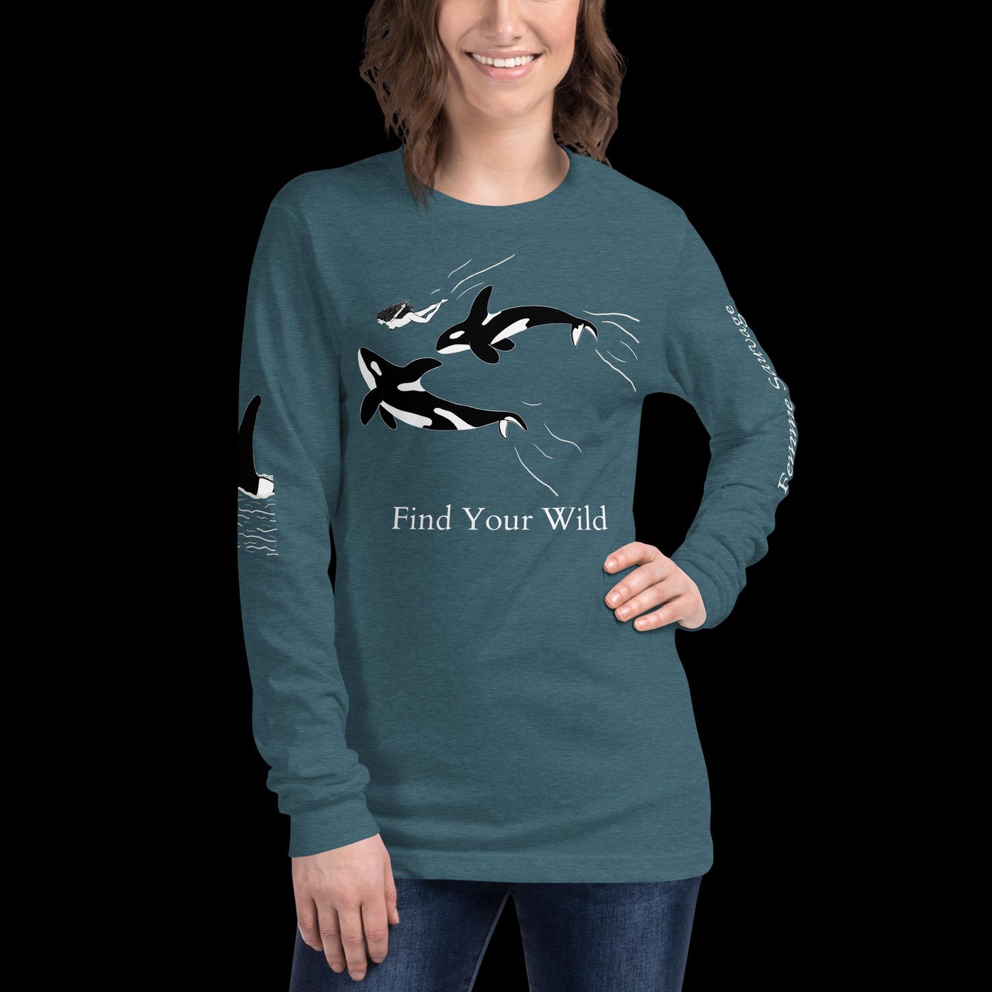 Orca Find Your Wild Dark Colors Long Sleeve Tee