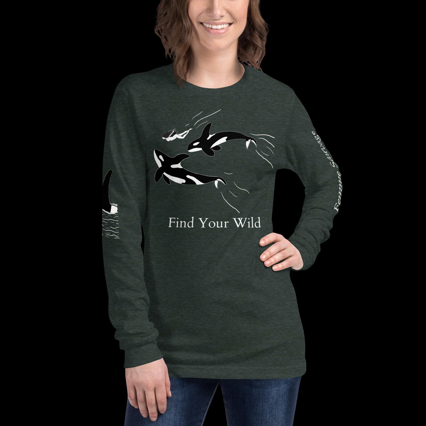 Orca Find Your Wild Dark Colors Long Sleeve Tee