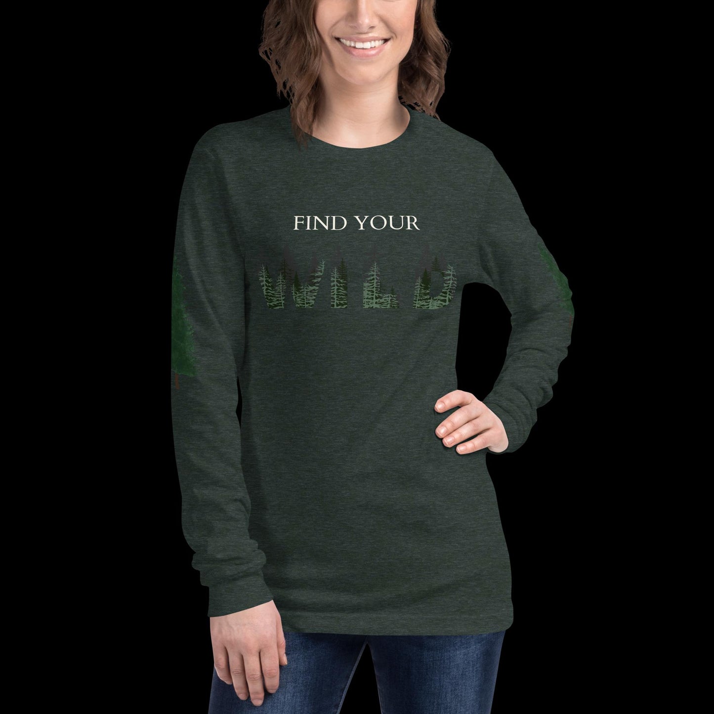 Find Your Wild Dark Colors Long Sleeve Tee