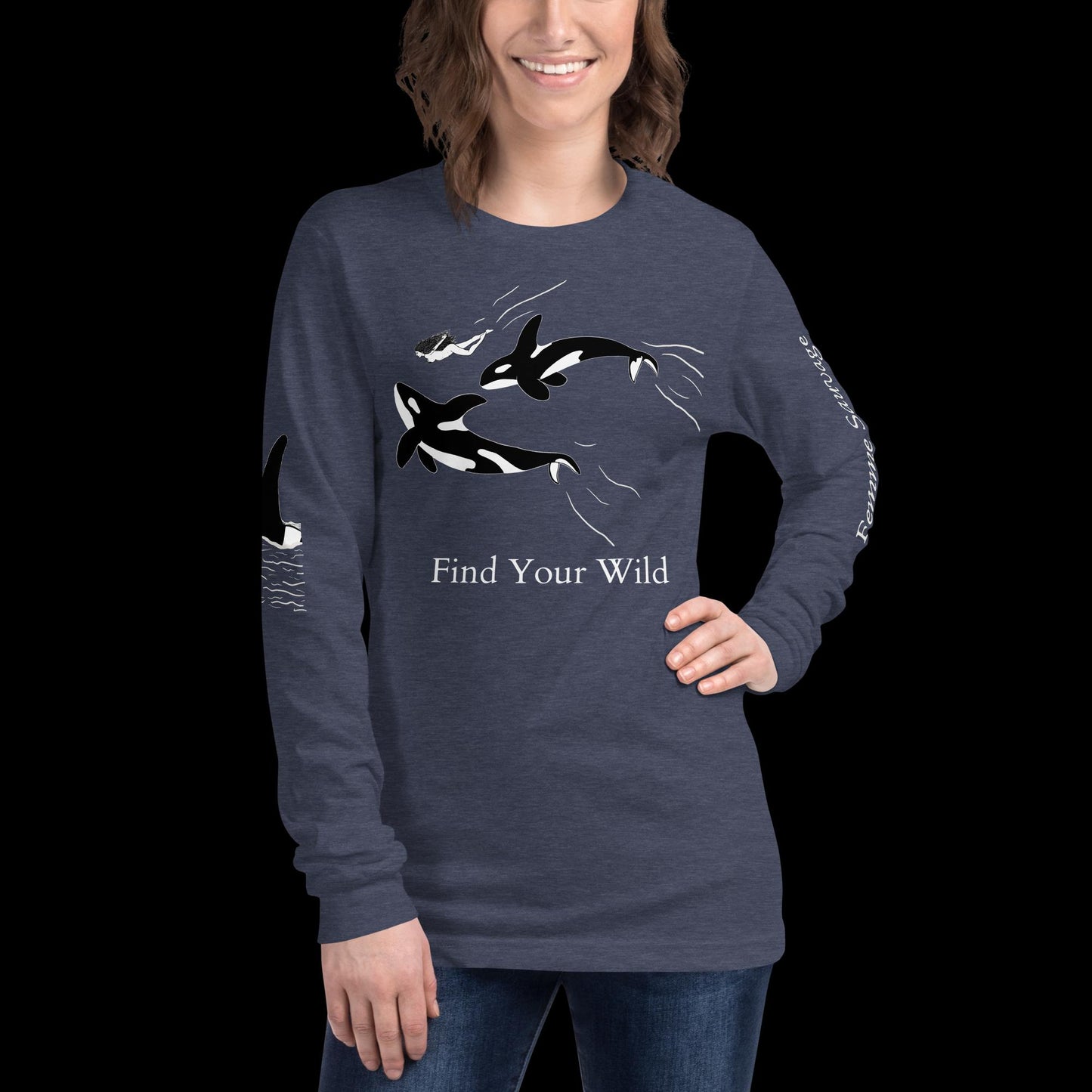 Orca Find Your Wild Dark Colors Long Sleeve Tee