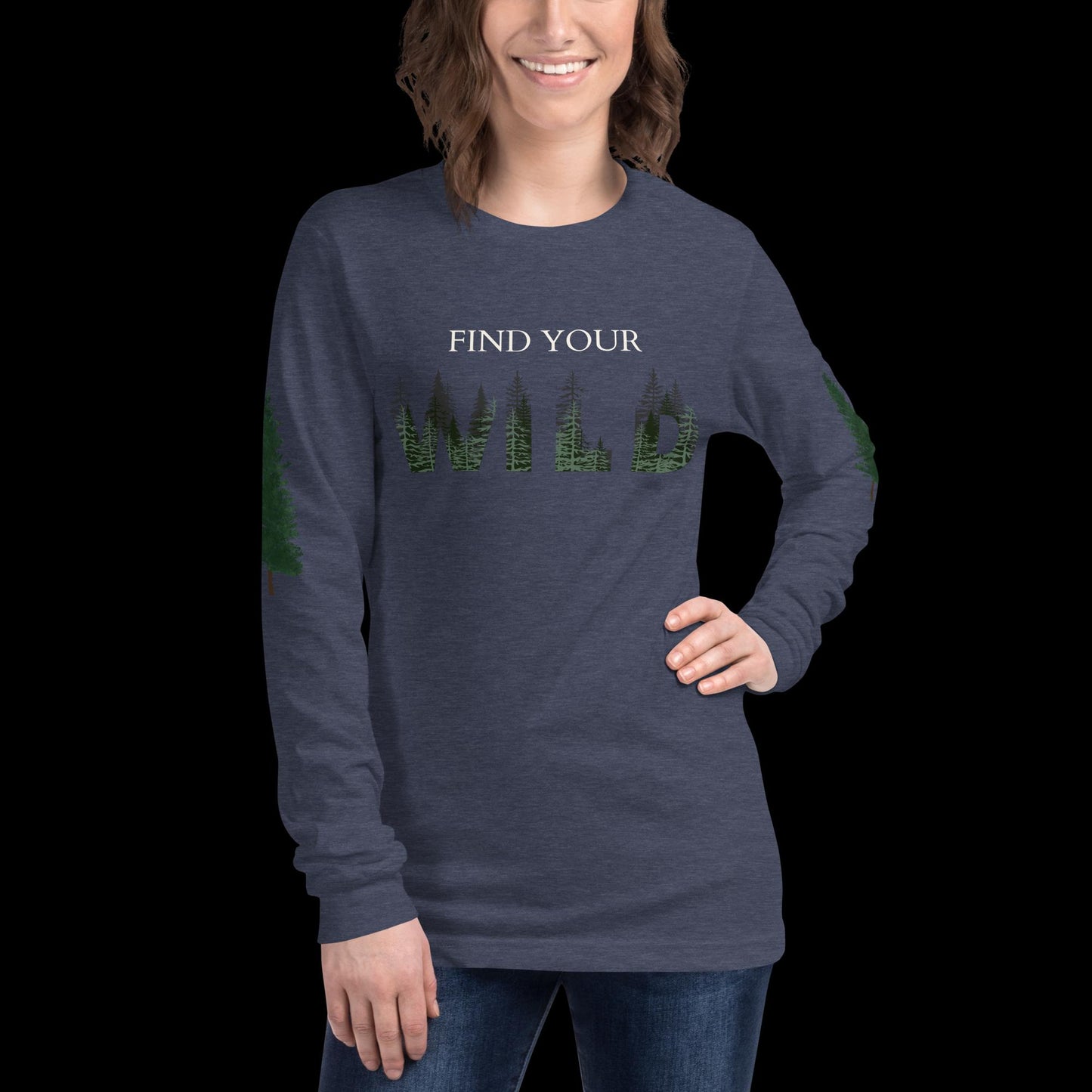 Find Your Wild Dark Colors Long Sleeve Tee