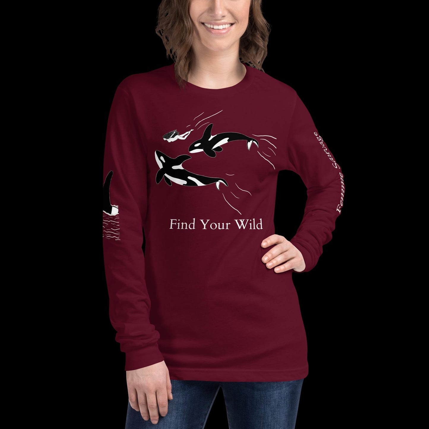 Orca Find Your Wild Dark Colors Long Sleeve Tee