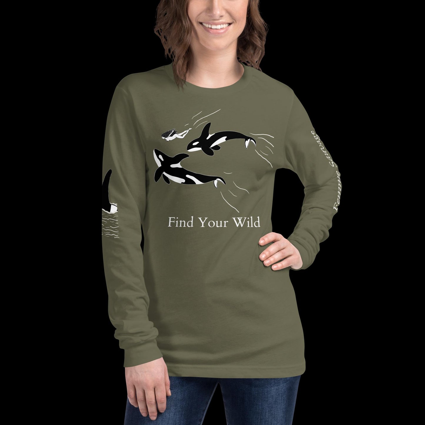 Orca Find Your Wild Dark Colors Long Sleeve Tee