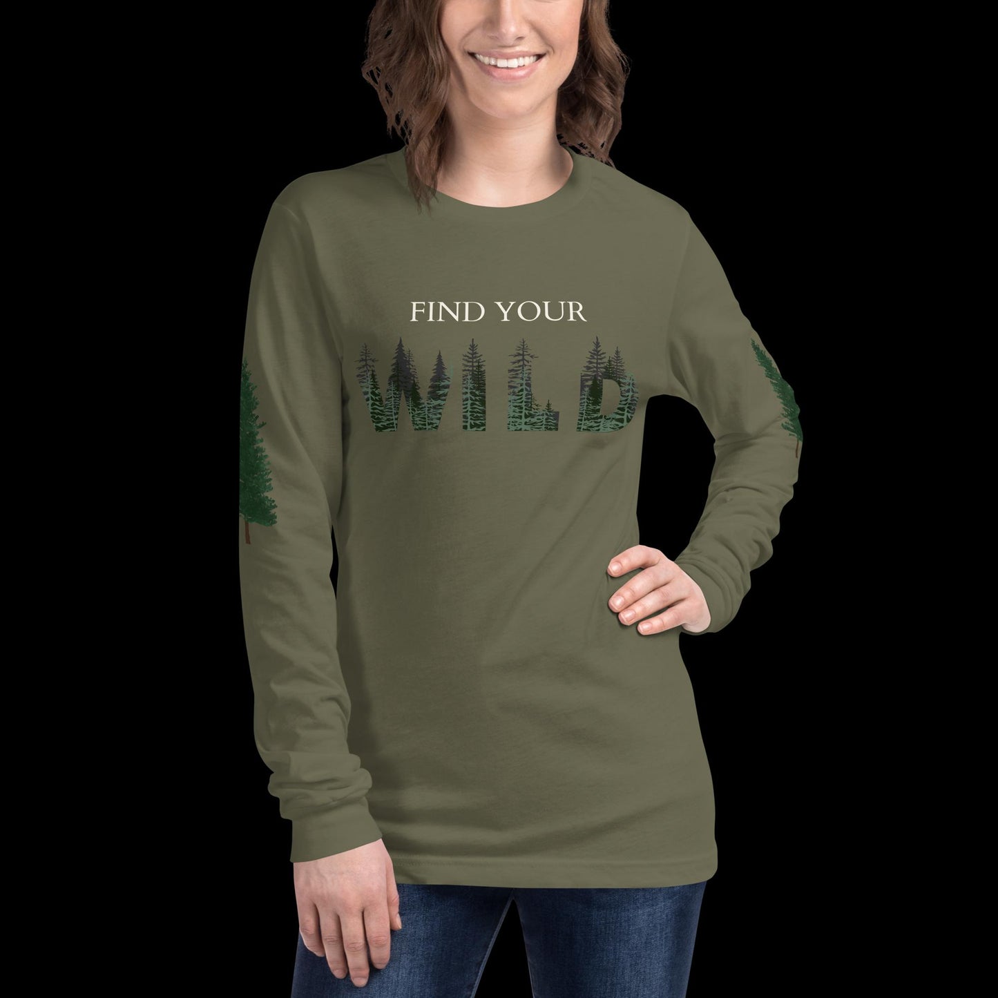 Find Your Wild Dark Colors Long Sleeve Tee