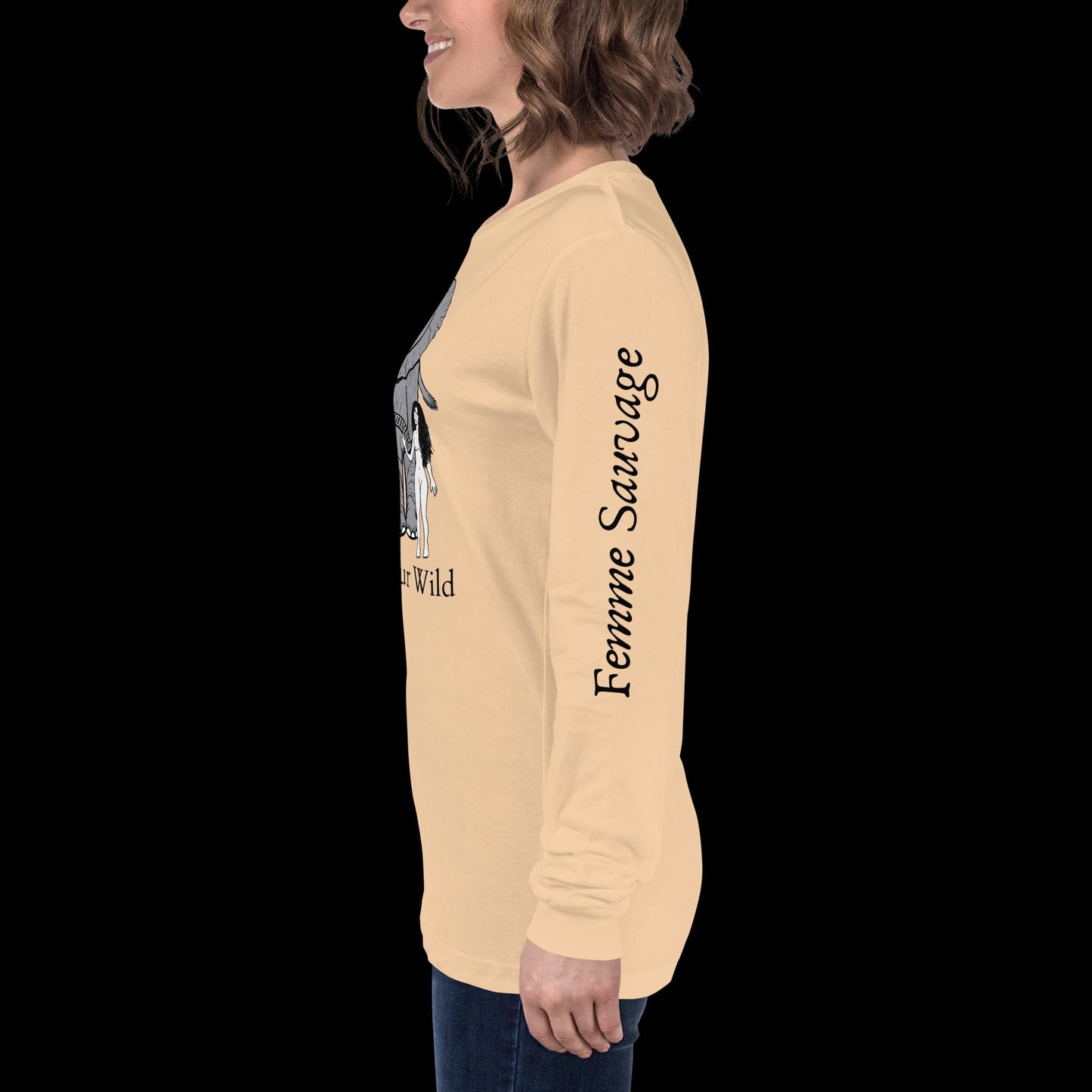 Elephant Find Your Wild Light Colors Long Sleeve Tee