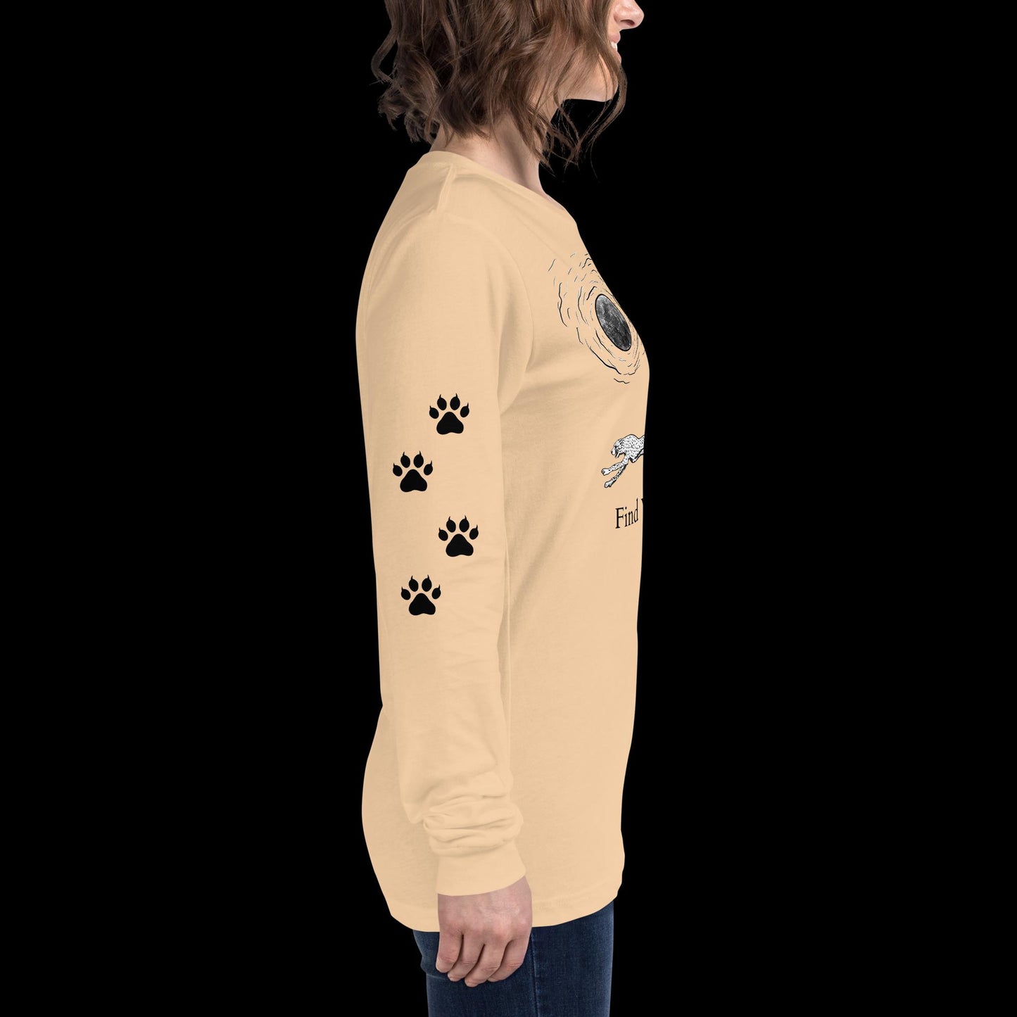 Cheetah Find Your Wild Light Colors Long Sleeve Tee