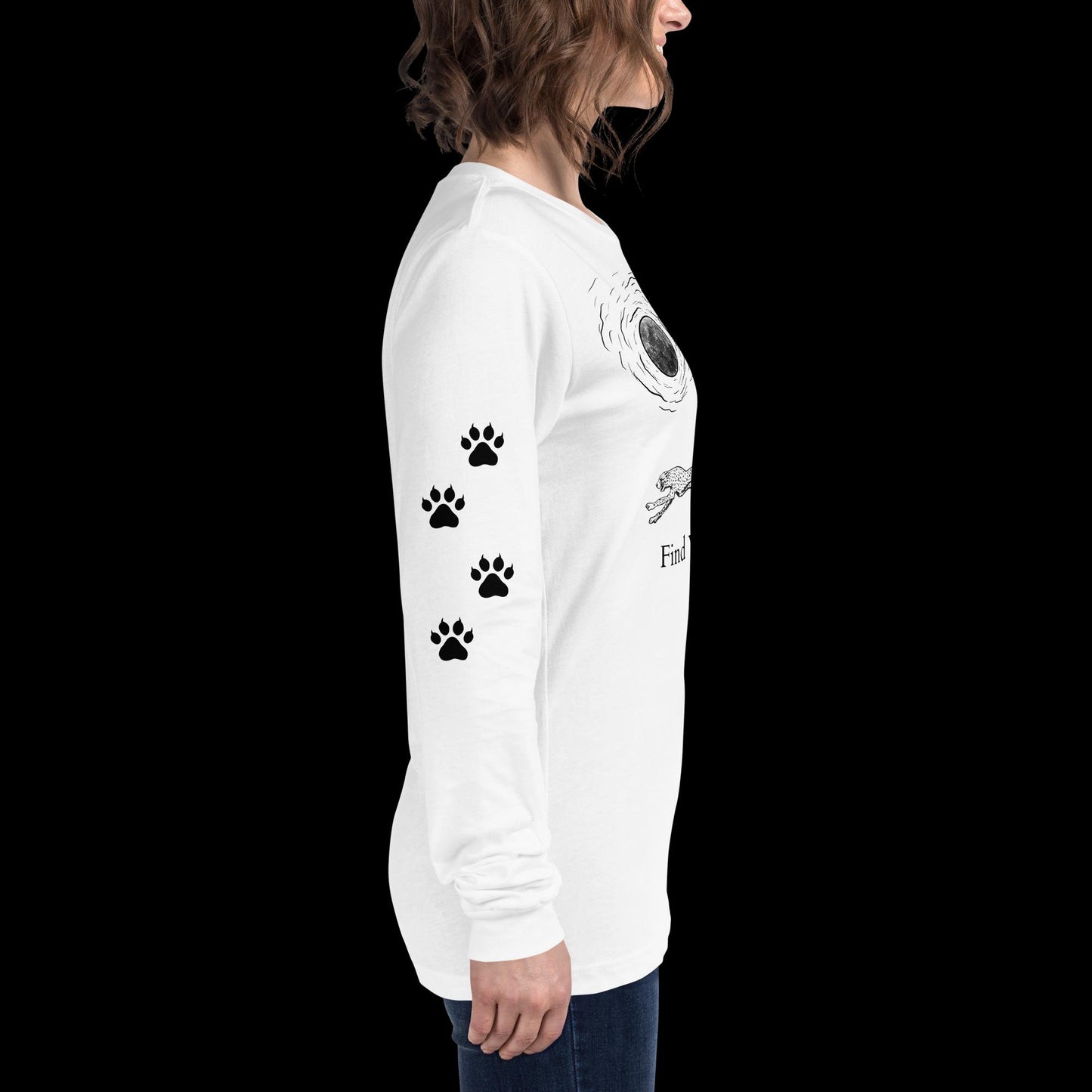 Cheetah Find Your Wild Light Colors Long Sleeve Tee