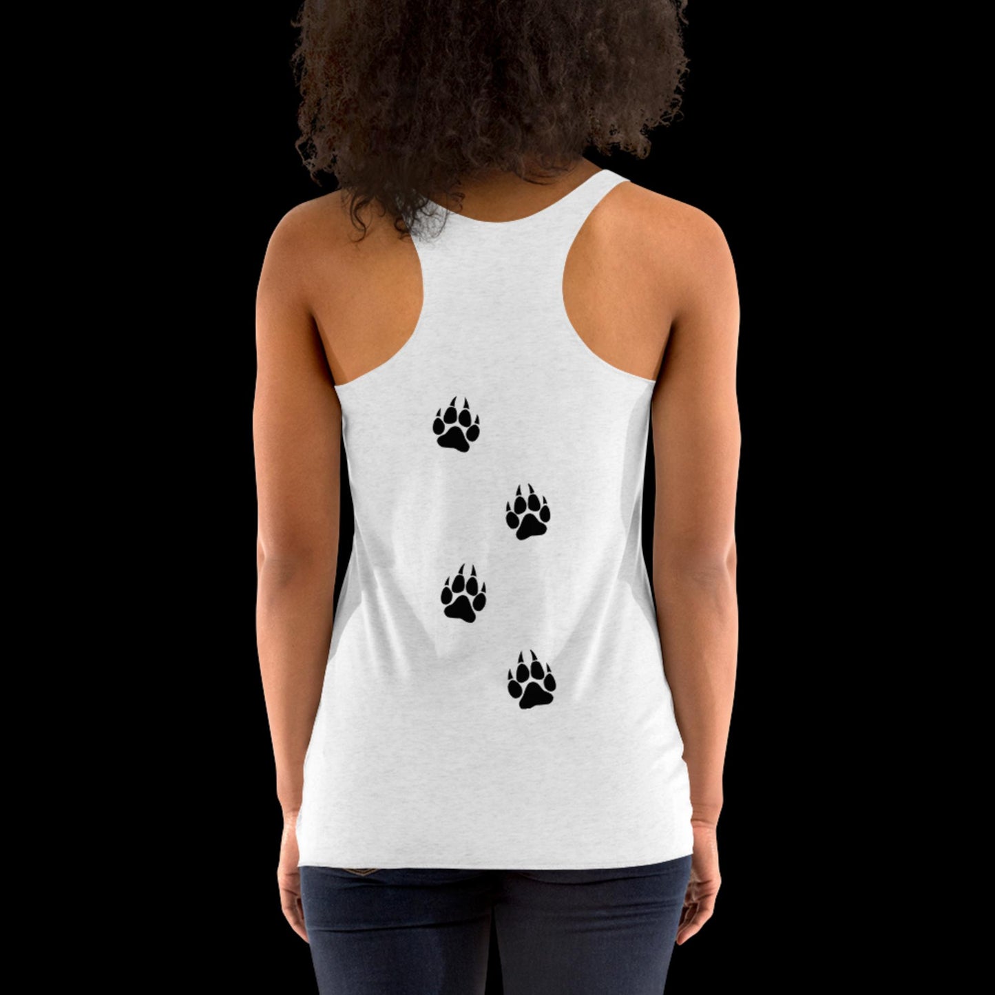 Wolf Howling Find Your Wild Light Colors Racerback Tank