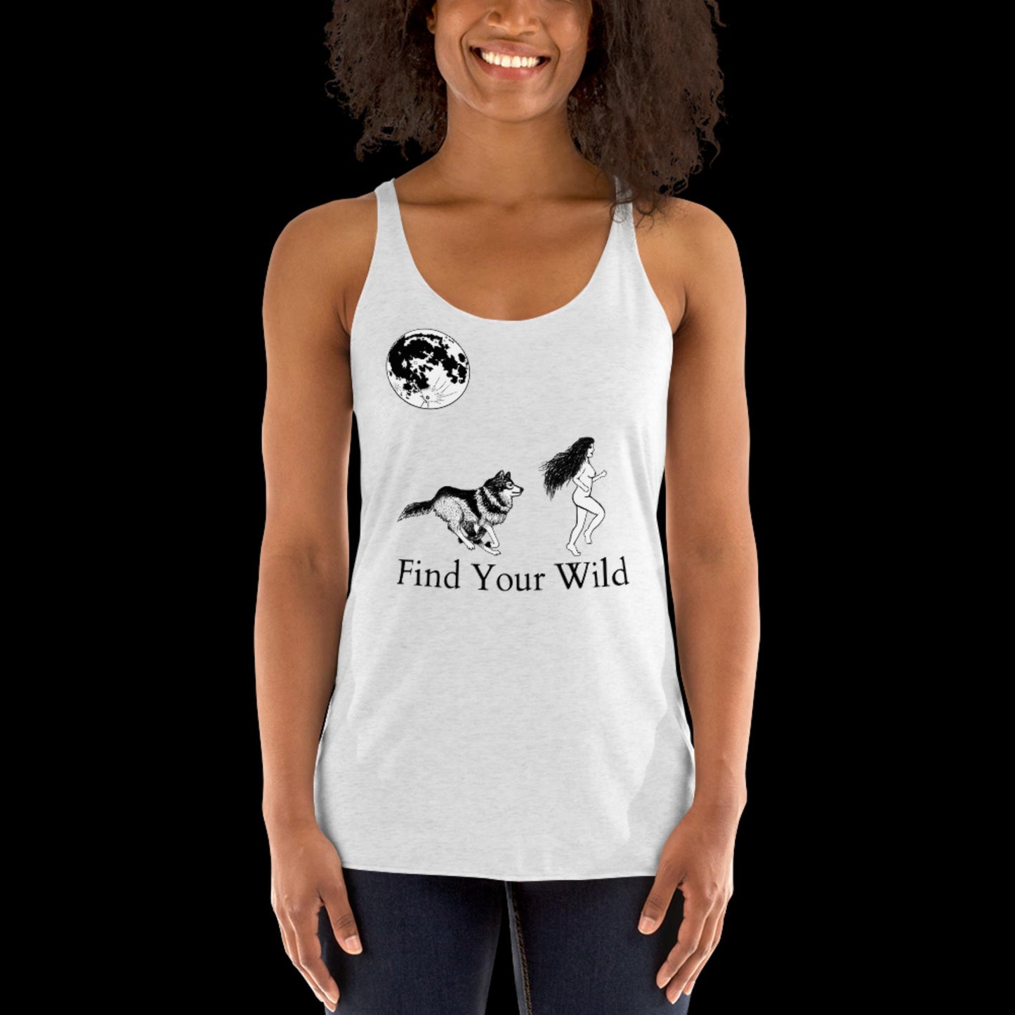 Wolf Find Your Wild Light Colors Racerback Tank