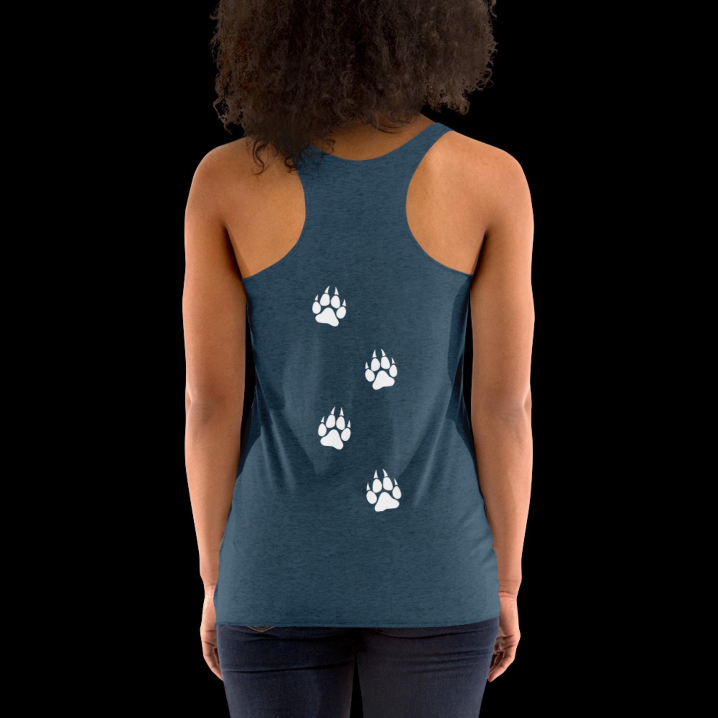 Wolf Howling Find Your Wild Dark Colors Racerback Tank