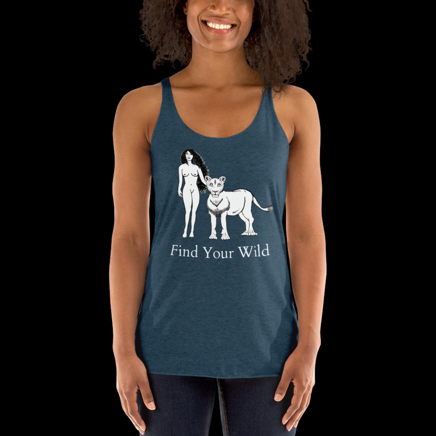 Lioness Find Your Wild Dark Colors Racerback Tank