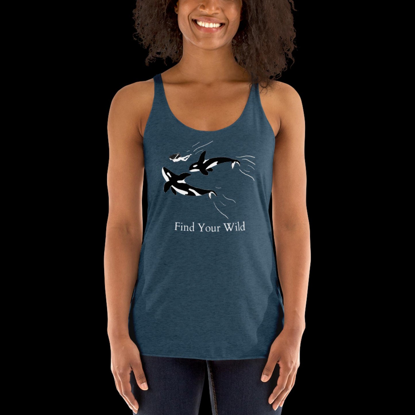 Orca Find Your Wild Dark Colors Racerback Tank