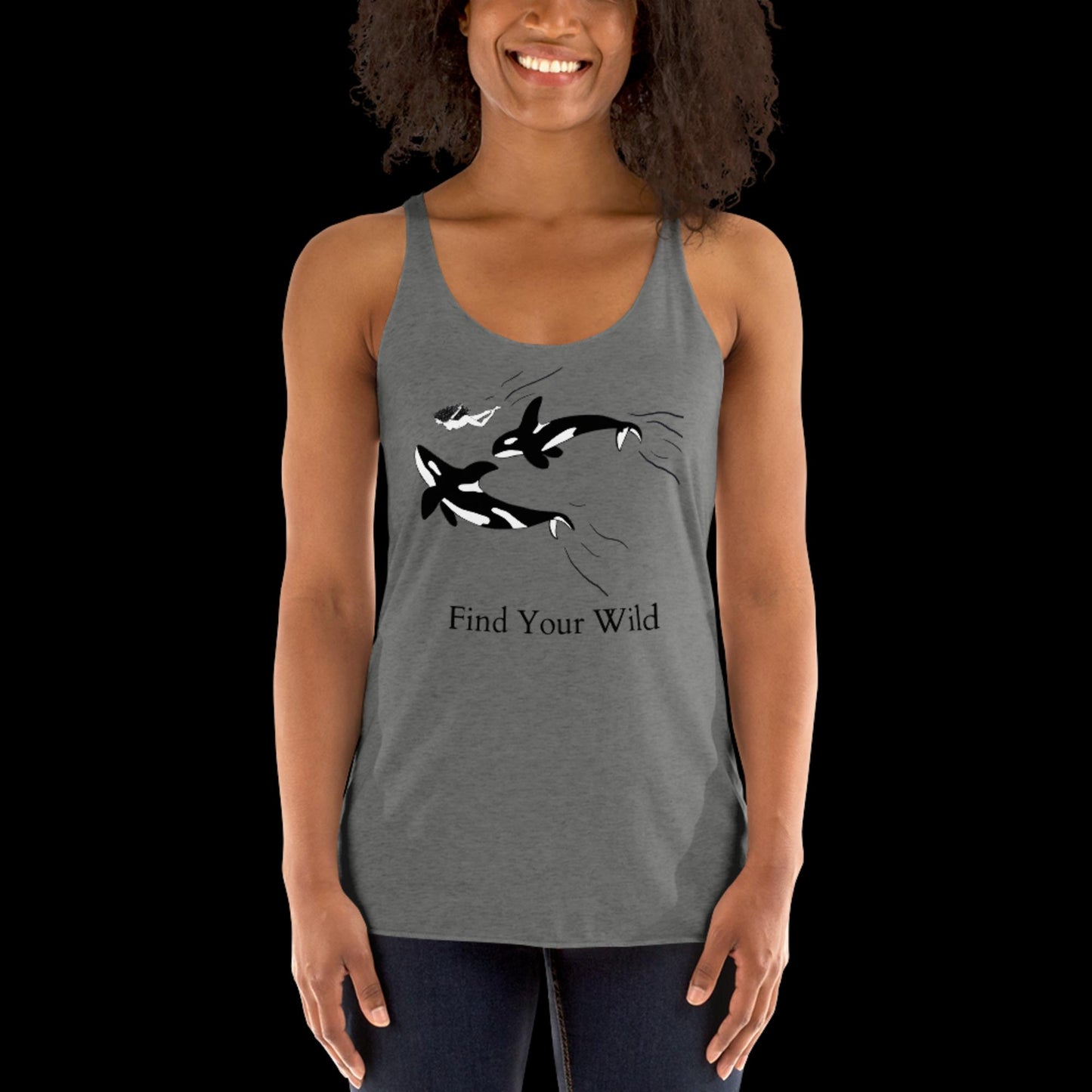 Orca Find Your Wild Light Colors Racerback Tank