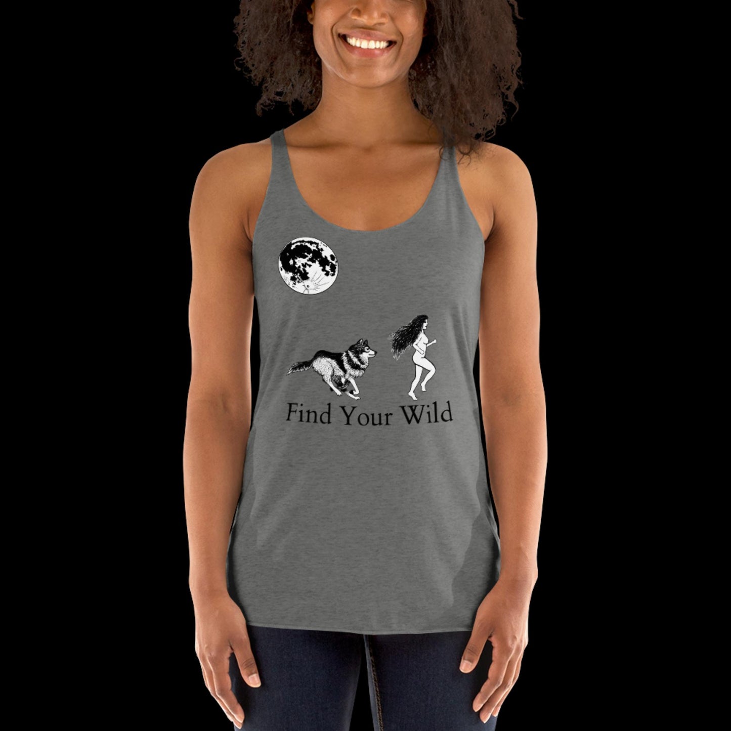 Wolf Find Your Wild Light Colors Racerback Tank