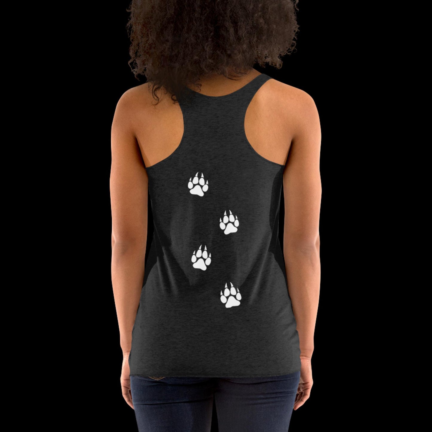 Wolf Howling Find Your Wild Dark Colors Racerback Tank