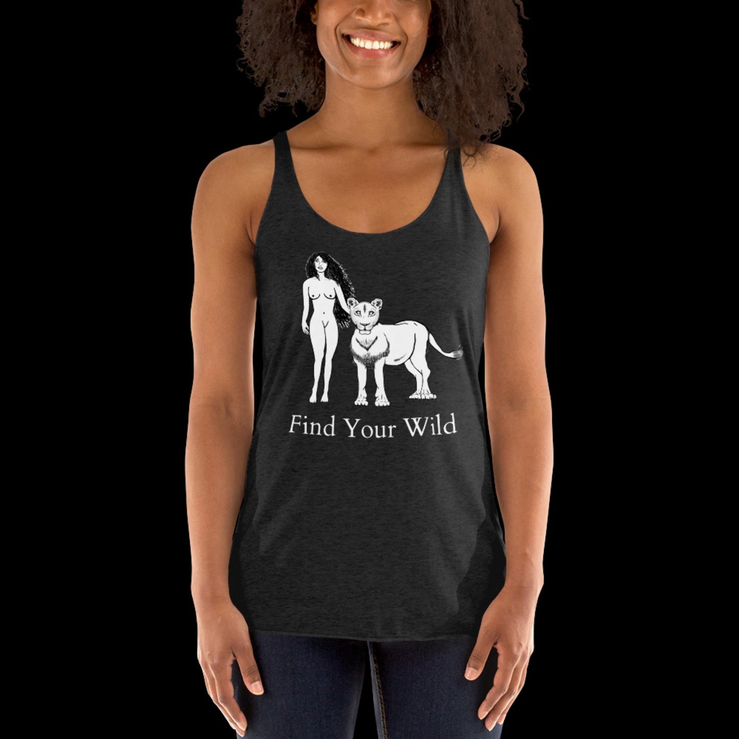 Lioness Find Your Wild Dark Colors Racerback Tank