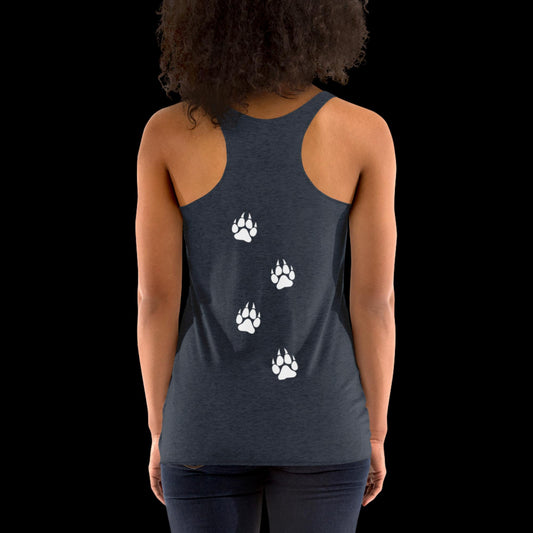 Wolf Howling Find Your Wild Dark Colors Racerback Tank