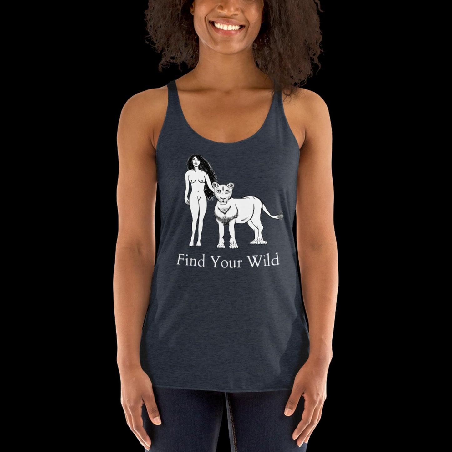 Lioness Find Your Wild Dark Colors Racerback Tank