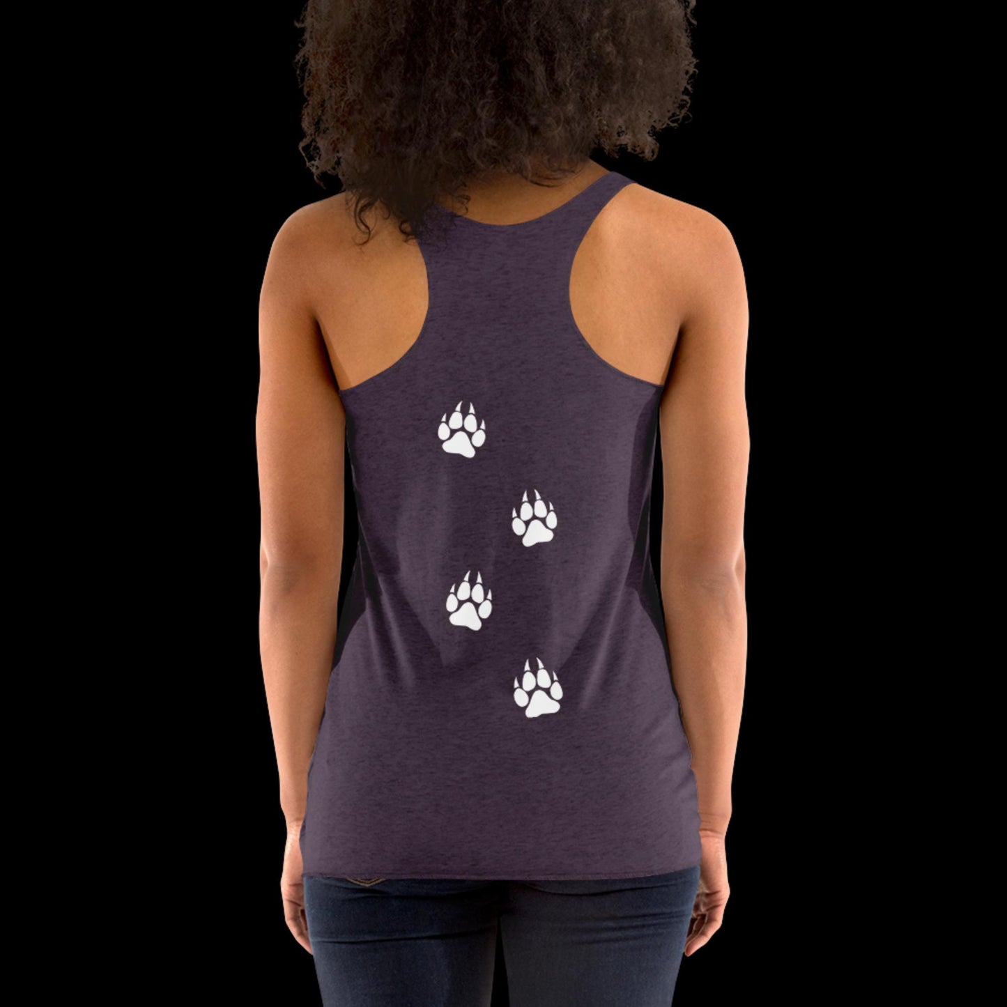 Wolf Howling Find Your Wild Dark Colors Racerback Tank