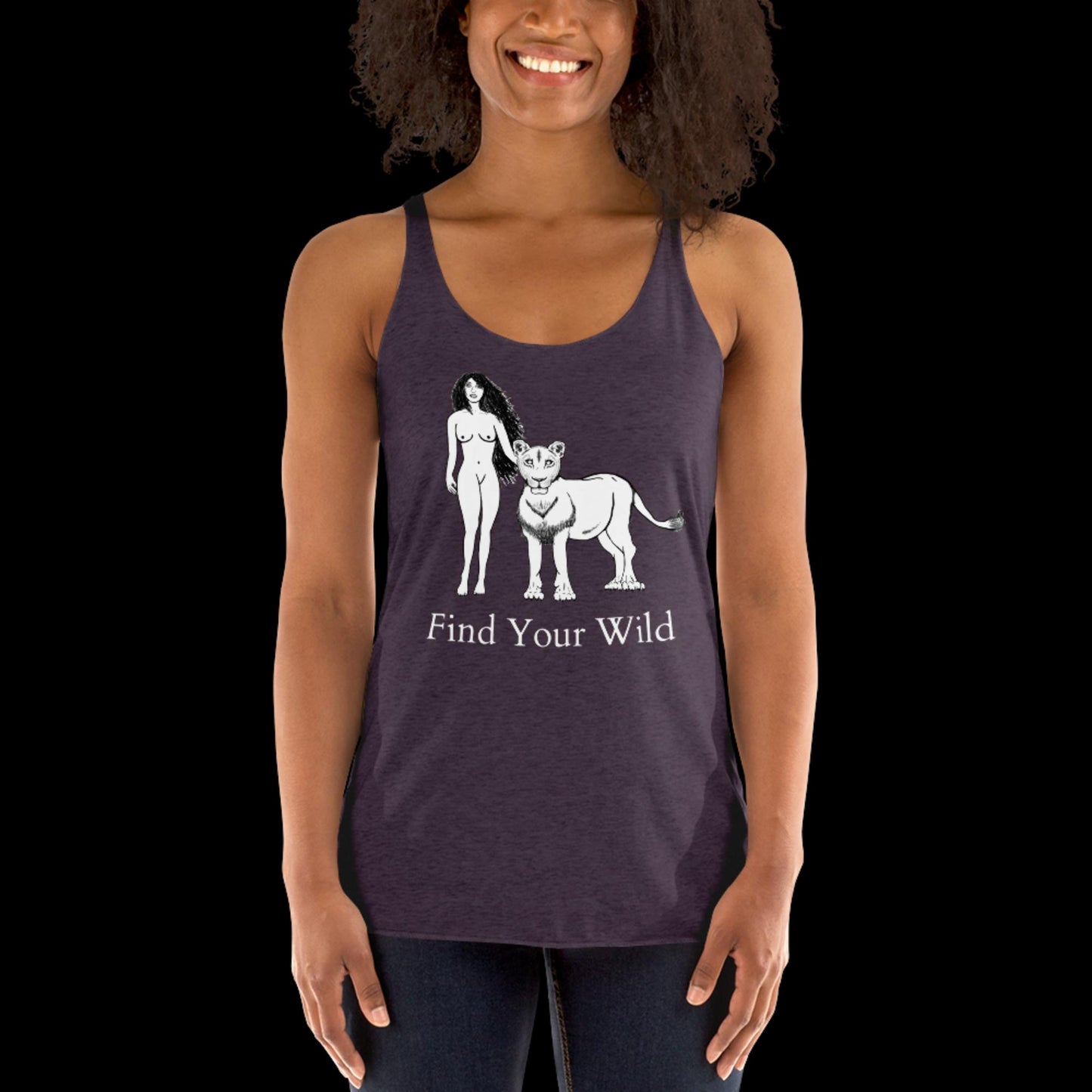 Lioness Find Your Wild Dark Colors Racerback Tank